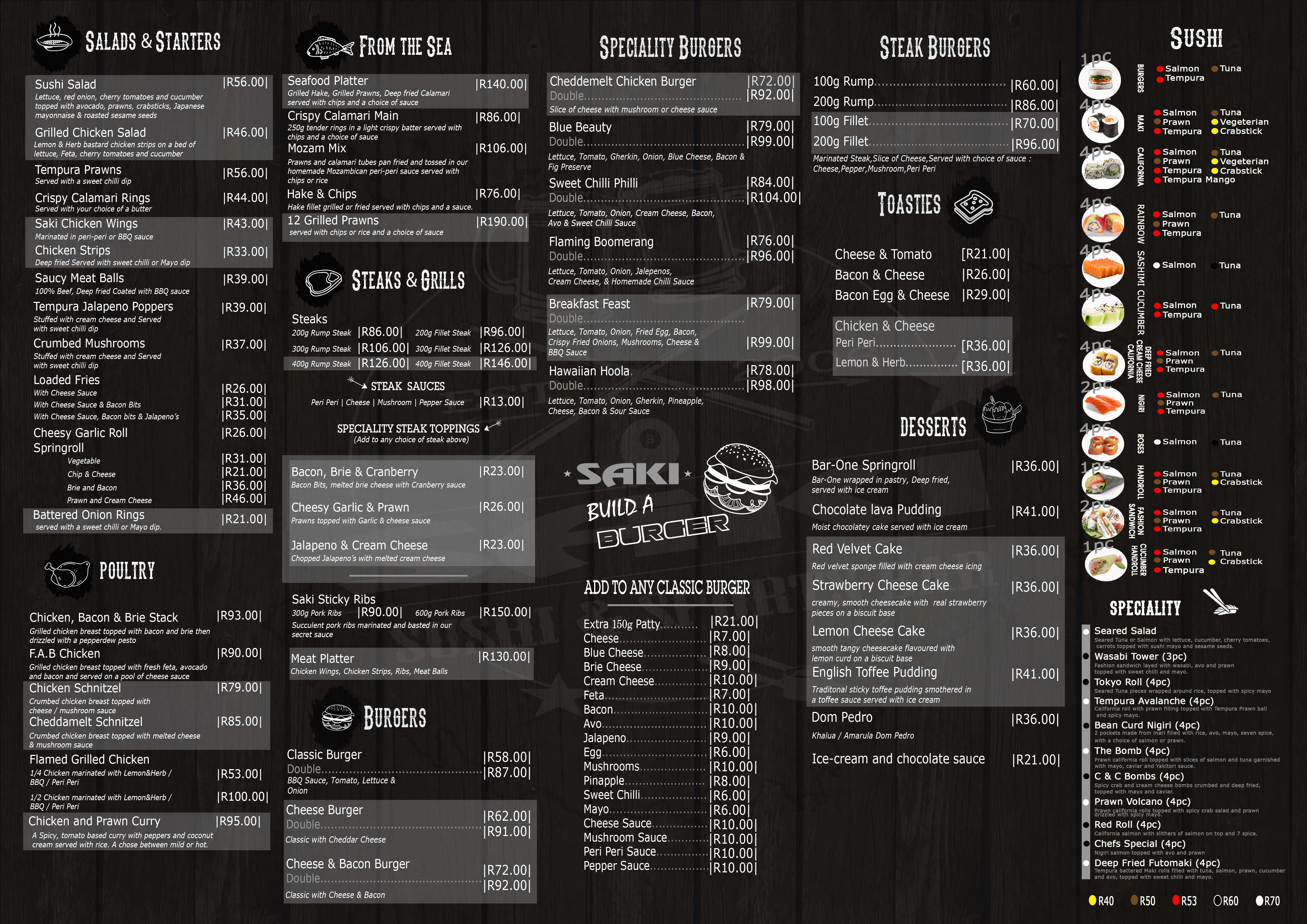 saki menu